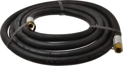 Alliance Hose & Rubber - 3/8" ID x 23/32" OD 10' Long Multipurpose Air Hose - MNPT x FNPT(Swivel) Ends, 300 Working psi, -40 to 190°F, 1/4" Fitting, Black - Eagle Tool & Supply