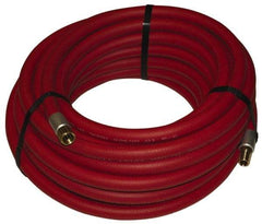 Alliance Hose & Rubber - 1-1/2" ID x 2-1/32" OD 50' Long Multipurpose Air Hose - MNPT x FNPT(Swivel) Ends, 150 Working psi, -40 to 190°F, 1-1/2" Fitting, Red - Eagle Tool & Supply