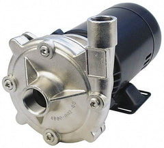 Pentair - ODP Motor, 208-230/460 Volt, 3 Phase, 1/2 HP, Stainless Steel Straight Pump - 1-1/4 Inch Inlet, 1 Inch Outlet, 82 Max Head psi, Stainless Steel Impeller, Viton Seal, 82 Ft. Shut Off - Eagle Tool & Supply