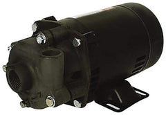 Pentair - ODP Motor, 115/208-230 Volt, 1 Phase, 1-1/2 HP, Cast Iron Straight Pump - 1-1/2 Inch Inlet, 1-1/4 Inch Outlet, 67 Max Head psi, Bronze Impeller, Cast Iron Shaft, Buna-N Seal, 67 Ft. Shut Off - Eagle Tool & Supply