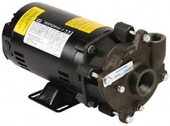 Pentair - ODP Motor, 208-230/460 Volt, 3 Phase, 1/2 HP, Cast Iron Straight Pump - 1-1/4 Inch Inlet, 1 Inch Outlet, 42 Max Head psi, Bronze Impeller, Cast Iron Shaft, Buna-N Seal, 42 Ft. Shut Off - Eagle Tool & Supply