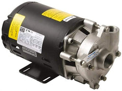 Pentair - ODP Motor, 208-230/460 Volt, 3 Phase, 1/2 HP, Stainless Steel Straight Pump - 1-1/4 Inch Inlet, 1 Inch Outlet, 42 Max Head psi, Stainless Steel Impeller, Viton Seal, 42 Ft. Shut Off - Eagle Tool & Supply