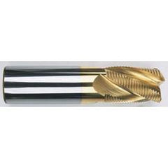 3/8" Dia. - 2-1/2" OAL - Chip Breaker-Solid CBD - TiCN-Single End Roughing End Mill - 4 FL - Eagle Tool & Supply