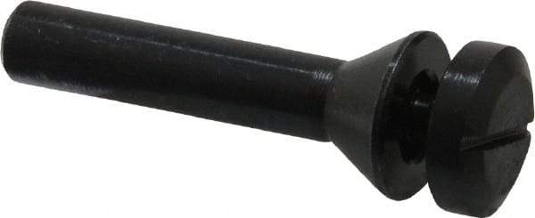 Value Collection - 1/4" Hole, Screw Lock Wheel Mandrel - 2" OAL, 1/2" Max Wheel Width, 3/8" Shank Diam - Eagle Tool & Supply