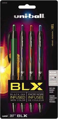 Uni-Ball - 0.7mm Retractable Pen - Blue & Black, Green & Black, Purple & Black, Red & Black - Eagle Tool & Supply