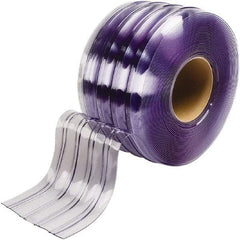 TMI, LLC - Clear Ribbed Bulk Strip Roll, Low Temperature Dock Curtain Strips - 8" Wide x 150' Long x 0.072" Thick, PVC - Eagle Tool & Supply