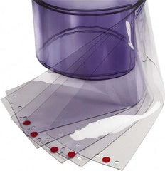 TMI, LLC - Clear Smooth Replacement Strips, Low Temperature Dock Curtain Strips - 12" Wide x 10' Long x 1/8" Thick, PVC - Eagle Tool & Supply