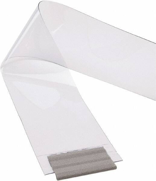 TMI, LLC - Clear Smooth with Reinforced Bonded Bead Replacement Strips, Armor Bond Dock Curtain Strips - 12" Wide x 8' Long x 1/8" Thick, PVC - Eagle Tool & Supply