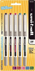 Uni-Ball - Roller Ball 0.7mm Stick Pen - Brilliant Blue, Evergreen, Pink, Purple & Red - Eagle Tool & Supply