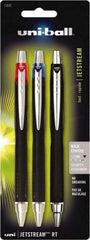 Uni-Ball - Roller Ball 1mm Retractable Pen - Black, Red & Blue - Eagle Tool & Supply