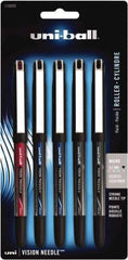 Uni-Ball - Roller Ball 0.5mm Stick Pen - Black, Red & Blue - Eagle Tool & Supply