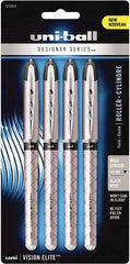 Uni-Ball - Roller Ball 0.8mm Stick Pen - Black - Eagle Tool & Supply