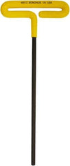 Bondhus - 1/4" Hex, T-Handle Cushion Grip, Hex Key - 251mm OAL, Inch System of Measurement - Eagle Tool & Supply