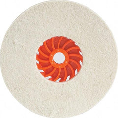 WALTER Surface Technologies - 5" Diam x 1/2" Thick Unmounted Buffing Wheel - Felt Cup Disc, 5/8-11 Arbor Hole, Hard Density - Eagle Tool & Supply