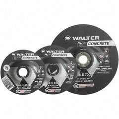 WALTER Surface Technologies - 24 Grit, 7" Wheel Diam, 1/4" Wheel Thickness, Type 27 Depressed Center Wheel - Aluminum Oxide, Resinoid Bond, 8,600 Max RPM - Eagle Tool & Supply
