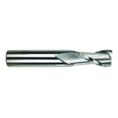13/64 Dia. x 2-1/2 Overall Length 2-Flute Square End Solid Carbide SE End Mill-Round Shank-Center Cut-TiCN - Eagle Tool & Supply