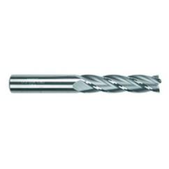 3/8 Dia. x 2-1/2 Overall Length 4-Flute Square End Solid Carbide SE End Mill-Round Shank-Center Cut-TiN - Eagle Tool & Supply