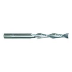 1/8 Dia. x 3 Overall Length 2-Flute Square End Solid Carbide SE End Mill-Round Shank-Center Cut-TiAlN - Eagle Tool & Supply