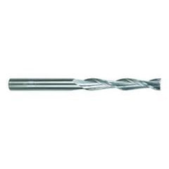 1/8 Dia. x 3 Overall Length 2-Flute Square End Solid Carbide SE End Mill-Round Shank-Center Cut-TiAlN - Eagle Tool & Supply