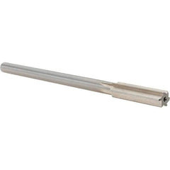 Alvord Polk - 0.4705" High Speed Steel 6 Flute Chucking Reamer - Straight Flute, 0.373" Straight Shank, 1-3/4" Flute Length, 7" OAL - Eagle Tool & Supply