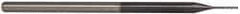 Accupro - 0.025" Diam, 1/8" LOC, 3 Flute Solid Carbide Ball End Mill - AlTiN Finish, Single End, 2-1/2" OAL, 1/8" Shank Diam, Spiral Flute - Eagle Tool & Supply