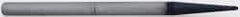 Accupro - 0.035" Diam, 0.105" LOC, 4 Flute Solid Carbide Ball End Mill - Uncoated, Single End, 1-1/2" OAL, 1/8" Shank Diam, Spiral Flute - Eagle Tool & Supply
