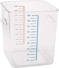 Rubbermaid - Rectangular, Clear Polycarbonate Food Storage Container - 11.9" High x 10-1/2" Wide x 11.3" Long - Eagle Tool & Supply