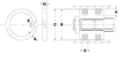 Value Collection - 5" Outside Diam Piston Ring - 1/3" High, Cast Iron - Eagle Tool & Supply