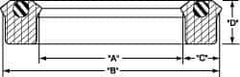 Value Collection - 4" Inside Diam x 5" Outside Diam Lip Seal Type B - 3/4" High, Polyurethane - Eagle Tool & Supply
