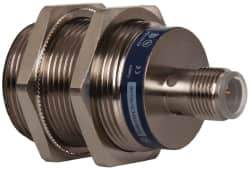 Telemecanique Sensors - PNP, NC, 10mm Detection, Cylinder Shielded, Inductive Proximity Sensor - 3 Wires, IP67, IP69K, 12 to 24 VDC, M30x1.5 Thread, 55mm Long x 1.18 Inch Wide - Eagle Tool & Supply