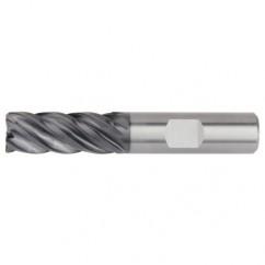 1/2x1/2x1-1/4x3 5FL Square Carbide End Mill-Round Shank-AlTiN - Eagle Tool & Supply