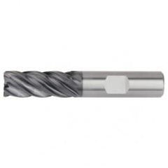 1/2x1/2x1-1/4x3 .030R 5FL Carbide End Mill-Round Shank-AlTiN - Eagle Tool & Supply