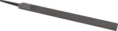 Value Collection - 10" Long, Smooth Cut, Hand American-Pattern File - Double Cut, 1/4" Overall Thickness, Tang - Eagle Tool & Supply