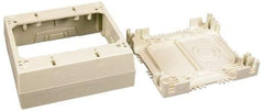 Wiremold - 4-3/4 Inch Long x 4-7/8 Inch Wide x 2-3/4 Inch High, Rectangular Raceway Box - Ivory, For Use with Wiremold 2300 Series Raceways - Eagle Tool & Supply