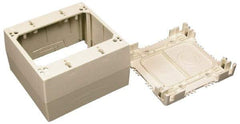Wiremold - 4-3/4 Inch Long x 4-7/8 Inch Wide x 1-3/4 Inch High, Rectangular Raceway Box - Ivory, For Use with Wiremold 2300 Series Raceways - Eagle Tool & Supply