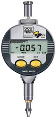TESA Brown & Sharpe - 0 to 5mm Range, 0.00005 & 0.0005" Graduation, Electronic Drop Indicator - Accurate to 4µ, English & Metric System, LCD Display - Eagle Tool & Supply
