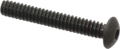 Value Collection - #4-40 UNC Hex Socket Drive, Button Screw - Alloy Steel, Black Oxide Finish, Fully Threaded, 3/4" Length Under Head - Eagle Tool & Supply
