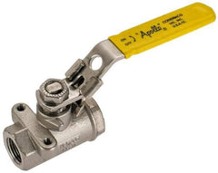 Apollo - 3/8" Pipe, Standard Port, Stainless Steel Standard Ball Valve - 2 Piece, NPT Ends, Locking Lever Handle, 600 WOG, 150 WSP - Eagle Tool & Supply