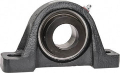 Browning - 1-1/2" ID, 7-1/8" OAL x 4" OAH Pillow Block - 4,467 Lb Static Cap, 7,340 Lb Dyn Cap, 5-3/8" Btw Mnt Hole Ctrs, 2" Base-to-Ctr Ht, Cast Iron - Eagle Tool & Supply