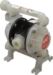 ARO/Ingersoll-Rand - 3/8" NPT, Nonmetallic, Air Operated Diaphragm Pump - PTFE Diaphragm, Polypropylene Housing - Eagle Tool & Supply