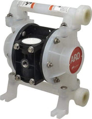 ARO/Ingersoll-Rand - 3/8" NPT, Nonmetallic, Air Operated Diaphragm Pump - PTFE Diaphragm, Polypropylene Housing - Eagle Tool & Supply