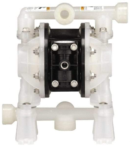 ARO/Ingersoll-Rand - 3/4" NPT, Nonmetallic, Air Operated Diaphragm Pump - PTFE Diaphragm, Polypropylene Housing - Eagle Tool & Supply
