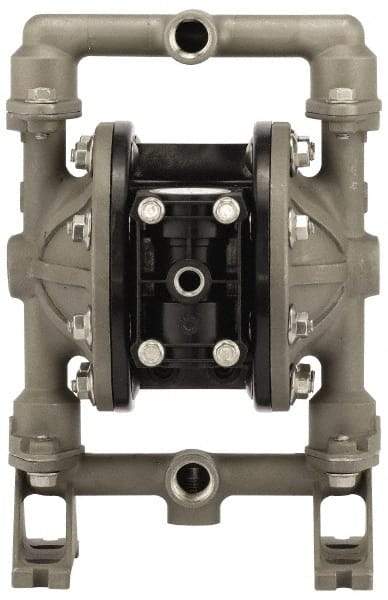 ARO/Ingersoll-Rand - 1/2" NPT, Metallic, Air Operated Diaphragm Pump - Nitrile Diaphragm, Stainless Steel Housing - Eagle Tool & Supply