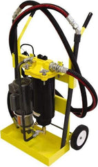 Parker - 16 GPM, 1" Hose Diam, Diesel Gear Tank Pump & Motor with a Silicone Treated Element - Cast Aluminum Pump, 1" Inlet, 1" Outlet, 110 Volts, 8' Hose Length, 3/4 hp - Eagle Tool & Supply