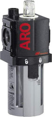 ARO/Ingersoll-Rand - 1/4" NPT, 150 Max psi Compact Modular Lubricator - Polycarbonate Bowl, Aluminum Body, 51 CFM, 125°F Max Temp, 2.2 Long x 2.24" Wide x 5.98" High - Eagle Tool & Supply