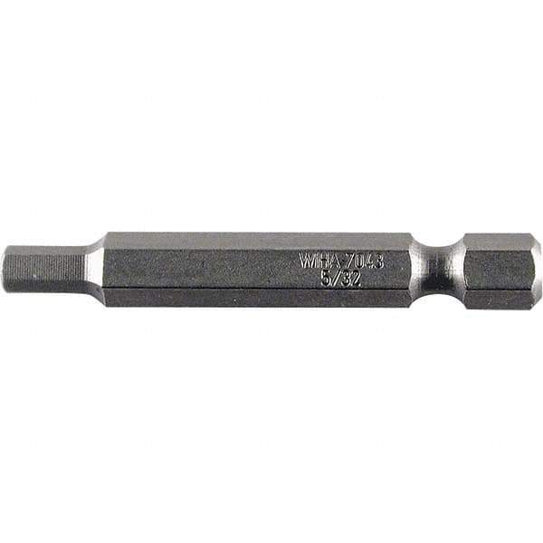 Wiha - 0.093" Power Bit - 1/4" Drive, 2" OAL - Eagle Tool & Supply