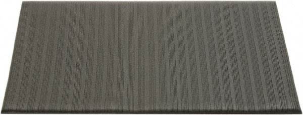 Ability One - 3' Long x 2' Wide, Dry Environment, Anti-Fatigue Matting - Black, Vinyl with Vinyl Sponge Base, Beveled - Eagle Tool & Supply