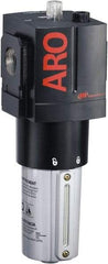 ARO/Ingersoll-Rand - 1" NPT, 250 Max psi Heavy Duty Modular Lubricator - Metal Bowl with Sight Glass, Aluminum Body, 330 CFM, 175°F Max Temp, 3.54" Long x 3.86" Wide x 10.11" High - Eagle Tool & Supply