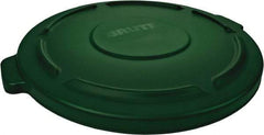 Rubbermaid - Round Lid for Use with 10 Gal Round Trash Cans - Green, Polyethylene, For Brute Trash Cans - Eagle Tool & Supply