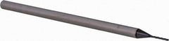 Accupro - 0.025" Diam, 0.203" LOC, 3 Flute Solid Carbide Ball End Mill - AlTiN Finish, Single End, 2-1/2" OAL, 1/8" Shank Diam, Spiral Flute - Eagle Tool & Supply